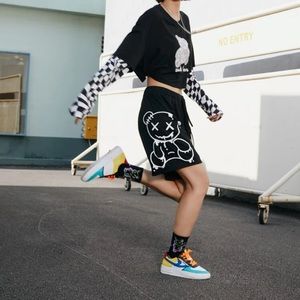 Grunge teddy bear shorts